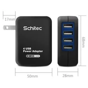 Chargeur mural 4USB de haute qualité de SCHITEC