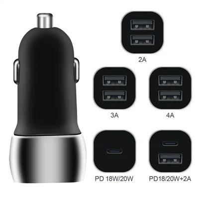 chargeur de voiture usb c 2 ports