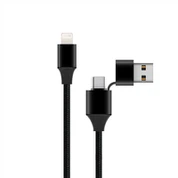 Câble de données 2 en 1 en matériau TPE de haute qualité pour téléphone